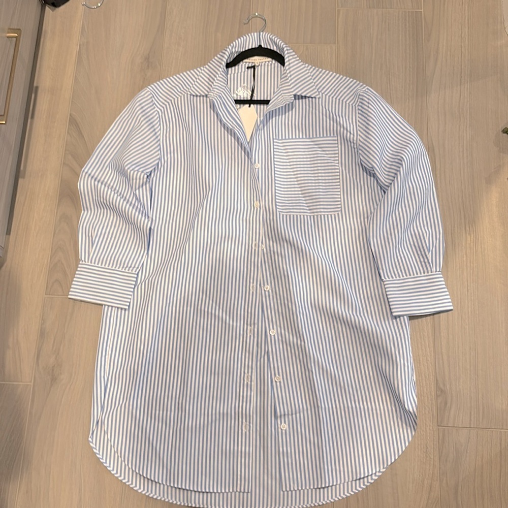 Long button down top